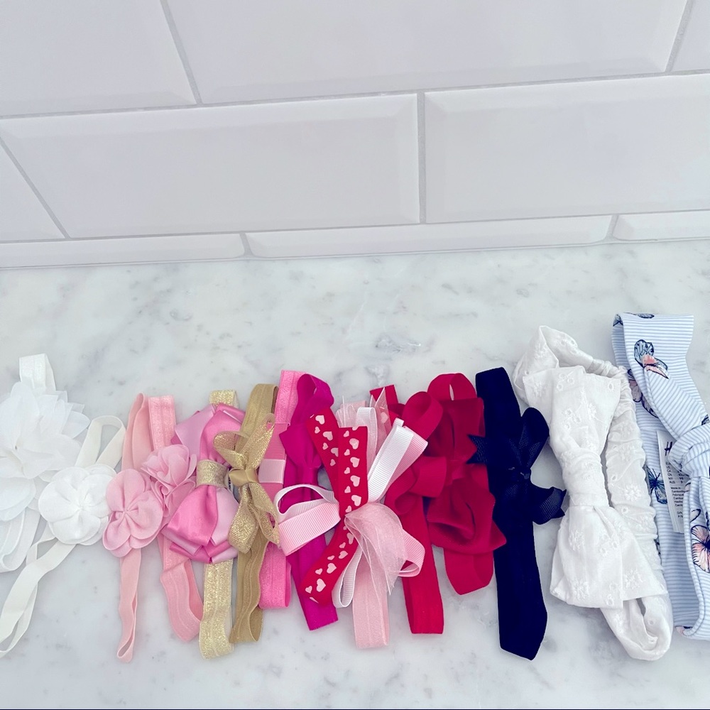 Baby Headbands. 14 piece bundle. EUC.
